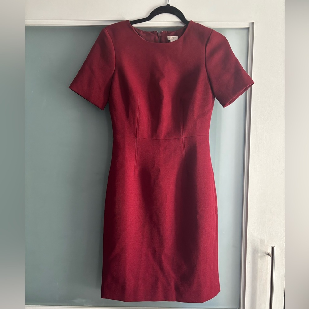 J.Crew Burgundy Sheath Dress